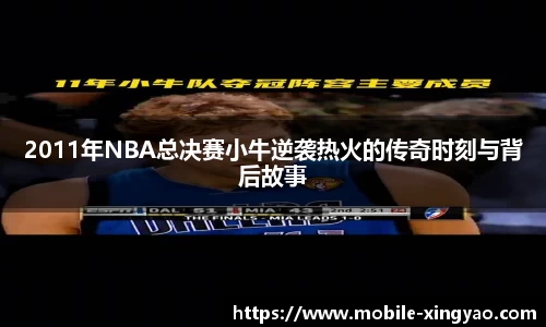 2011年NBA总决赛小牛逆袭热火的传奇时刻与背后故事